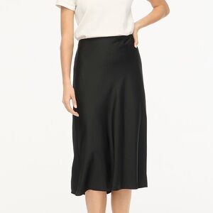 011/ NWOT bt104 j crew Bias slip skirt in black